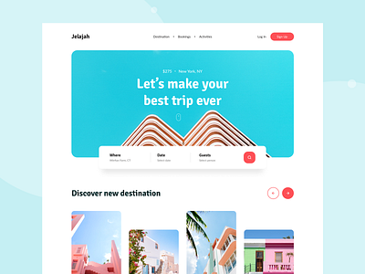 Jelajah - Travel Booking Landing Page