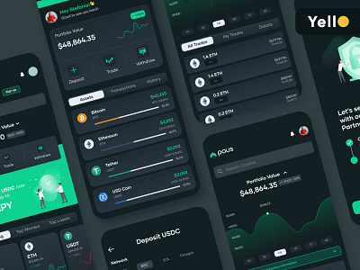 Paus - Crypto Investment App app app design bitcoin blockchain crypto cryptocurrency ethereum illustration mobile mobile app mobile app design mobile design ui ux wallet