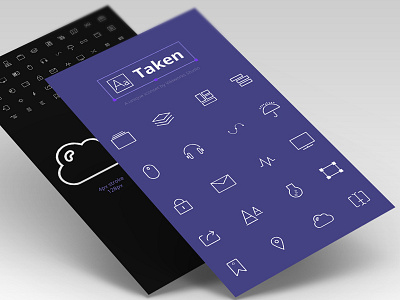 Taken - 50 one-pixel stroke icons icons stroke ui visual