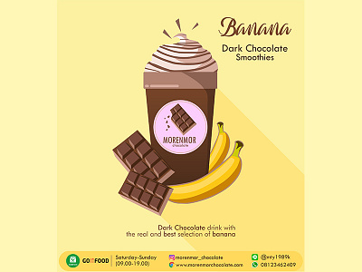 Banana Shake banana beverage chocolate design food illustration