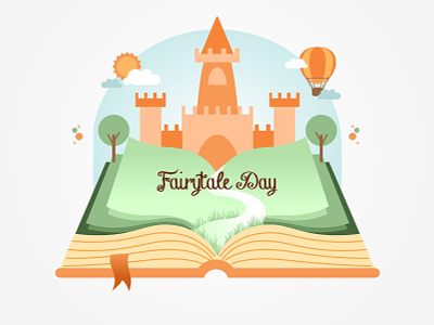 Fairytale Day castle design fairytale illustration