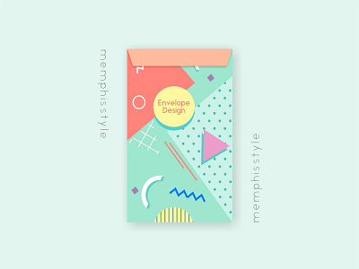 Envelope Design for Angpao with Memphis Style design design art envelope envelopedesign illustration memphis packaging