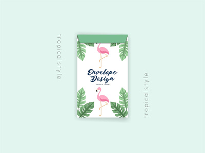 Envelope Design for Angpao with Tropical Theme art design envelope envelopedesign envelopeidea flamingo illustration tropical tropicaldesign