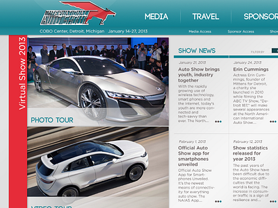 International Auto Show rebrand/website branding positivity vibrant web