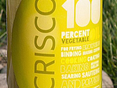 Crisco package design branding package typography