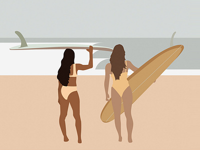 Surfing girls