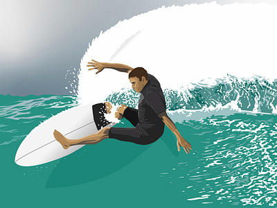 Colorfull surf ilustration