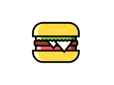 Burger Icon burger design food graphic design icon illustration illustrator imagery logo visual