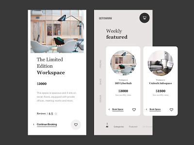 WorkSpace UI inspiration interaction design ui ux