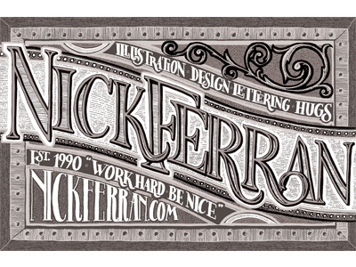 Self-Promo Piece black white illustration lettering personal drawing