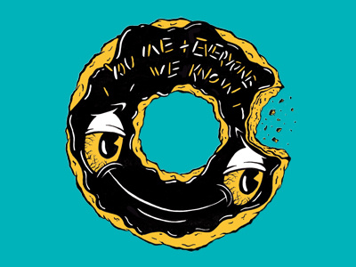 Glazed & Confused illustration stoned glazed donut shirt music tshirt