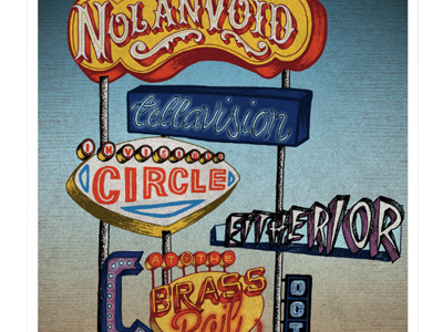 Show Poster vintage lettering sign art ink pen drawing illustration