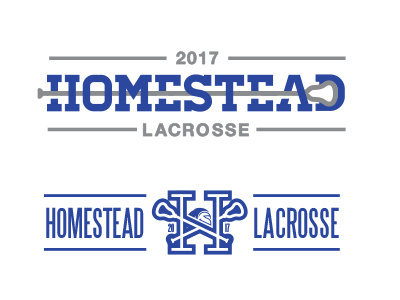 Homestead Lacrosse type lacrosse high school sports logo