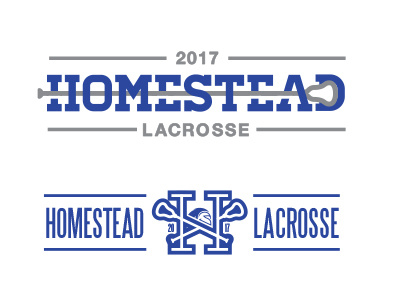Homestead Lacrosse high school lacrosse logo sports type