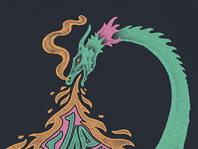 Dragon dragon fire illustration shirt