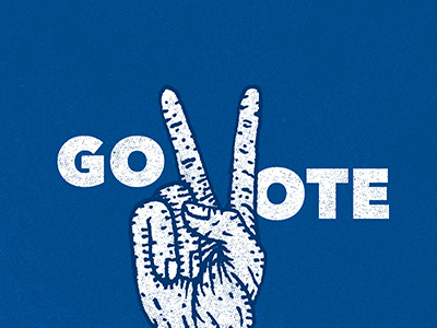 Go Vote! hand illustration vote