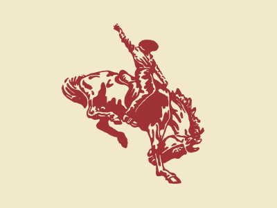 Bucking Bronco drawing horse illustration logo mark tack