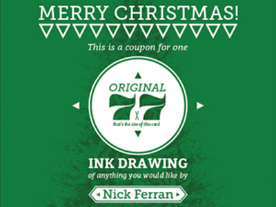 Christmas Gift christmas coupon design green layout typography