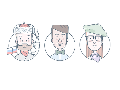 Avatars - russian, marketer and artist artist avatar avatars character illustration people russia sketch