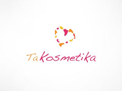 TaKosmetika - logo cosmetics girl green heart lady logo orange pink woman yellow