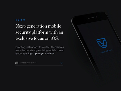 Sudo Security 2 chronicle dark iphone landing web website