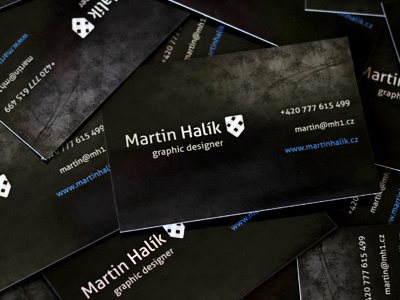 Personal business cards black business cards dark graphic designer logo white