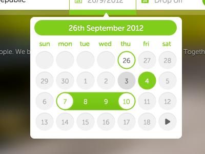 Unique calendar for reservations calendar free freebie green ui