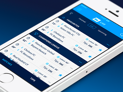 BE Live iOS app betting bettingexpert football ios livescore mobile interface sports tips
