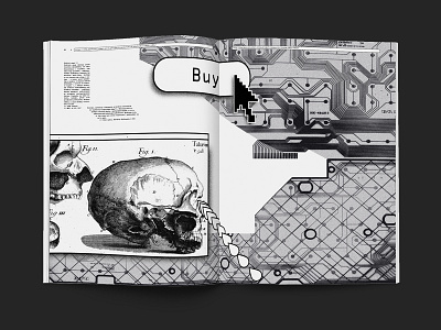 The Darknet Zine black and white collage digital art editorial design fluo illustration layout print design zine