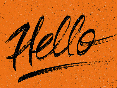 Hello dribbble! hand lettering handmade hello marker text typography