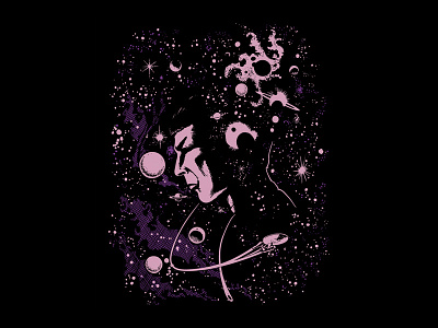 Explore New Worlds comic enterprise explore illustration pink planet space spock star startrek tee