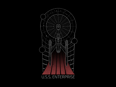 U.S.S. ENTERPRISE enterprise illustration planet space star trek stars tee
