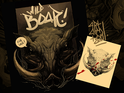 Wild Boar art artwork illustration