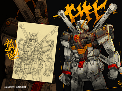 Crossbone gundam art artwork illustration