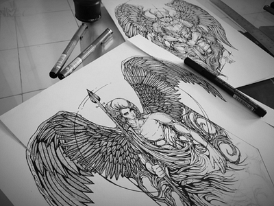 Angels illusyration art artwork