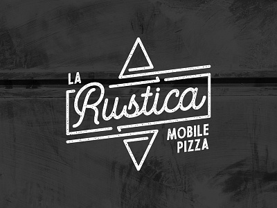 La Rustica logo pizza rustic vintage