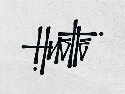 Hustle culture graffiti hustle logo tag type typography
