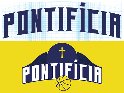 PUC-SP Basketball Logo basketball basketball logo college basketball flatdesign logo logodesign sports type type design typedesign