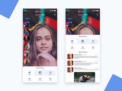 Daily UI #005 adobexd app clean design dribbble profile social social app ui ux