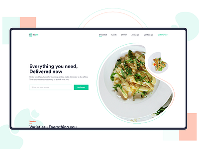 Food Delivery app branding clean design dribbble food minimal ui ux vector web web design