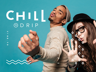 Chill 'n Drip chill iv therapy layout logo medical medicine water