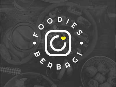 Foodies Berbagi brand circle food instagram logo love