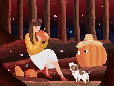 Pumpkin illustration design illustration ui ux 平面 插图 插画 设计