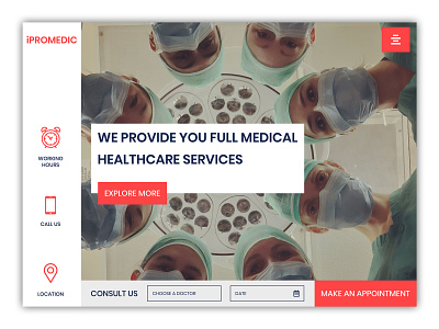 Medical UI banner design design healthcare medical medical design medical ui photoshop typography ui uidesign ux webdesignagency webdesigner website website design