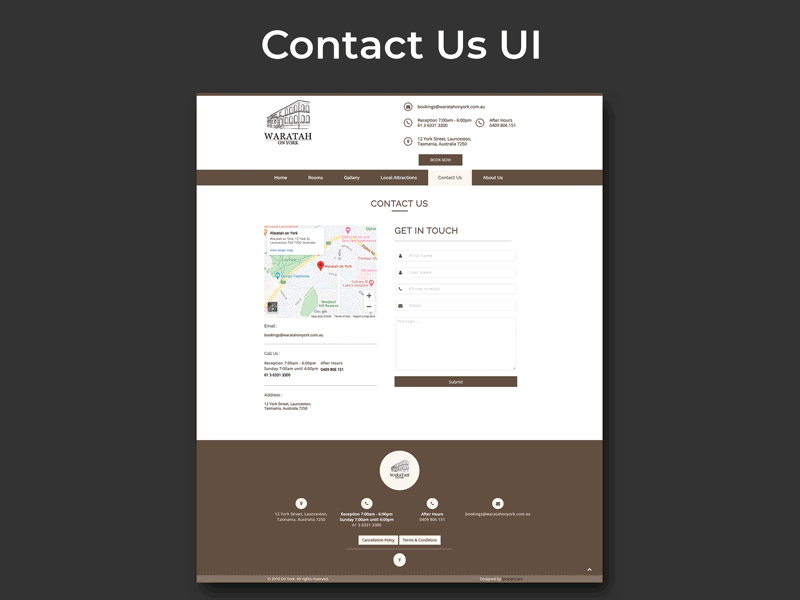 Contact us UI