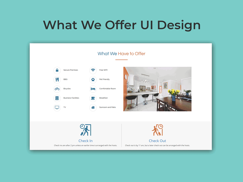 What We Offer Sectin UI