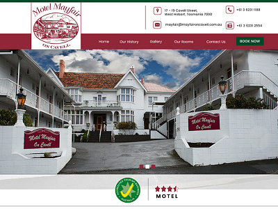 Mayfair On Cavell hotel website optimized design elements