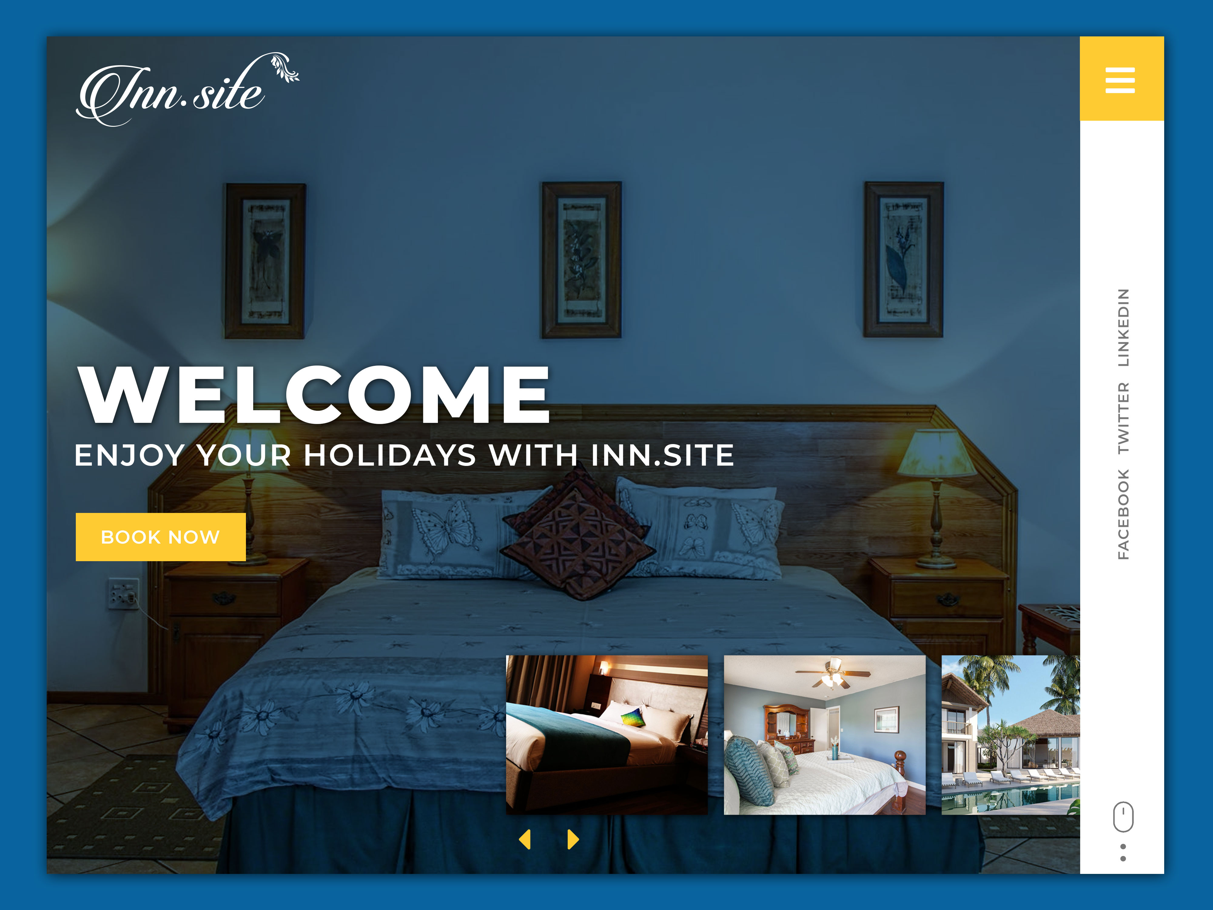 Hotel Website Banner by iPro.Design on Dribbble
