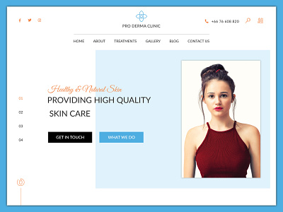 Skincare Clinic Website Banner banner clinic creative design homepage design illustration photoshop uidesign webdesign website design