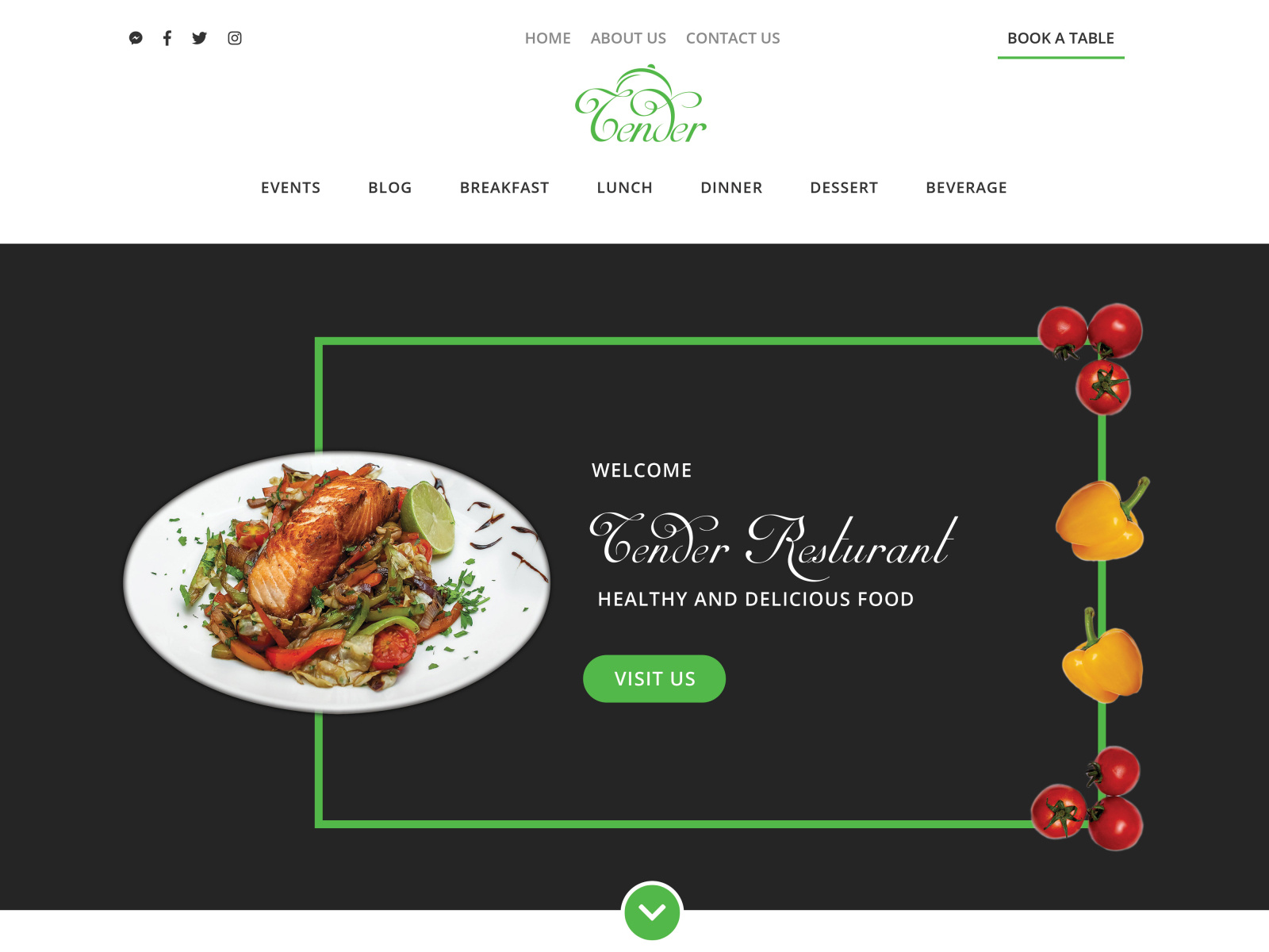 Delicious Restaurant site Banner 😋🍲🍹 by iPro.Design on Dribbble
